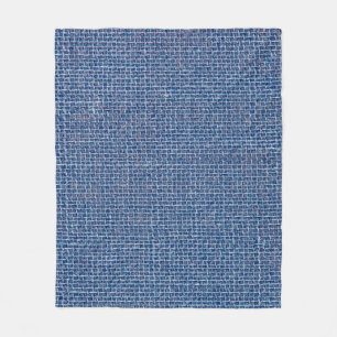 Blauer Leinenstoff Textur schließt Foto Hintergrun Fleecedecke