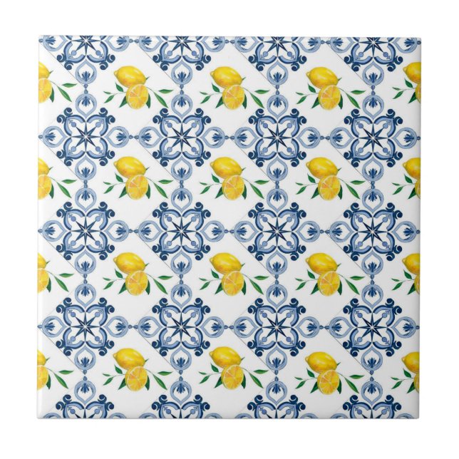 Blauer Lemon Fliese (Vorderseite)