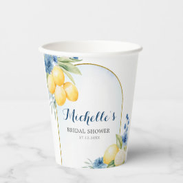 Blauer Lemon Main Squeeze Brautparty Pappbecher