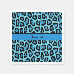 Blauer Leopard-Druck Serviette