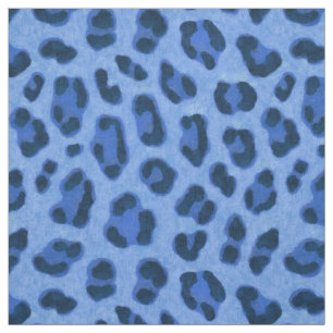 Blauer Leopard Tierdruckmuster Stoff