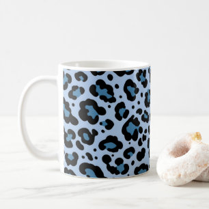 Blauer Leoparden-Druck Kaffeetasse