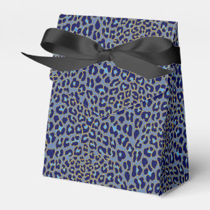 Blauer Leopardendruck Geschenkschachtel