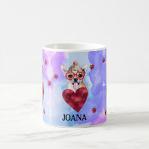 Blauer Lila Chihuahua Valentinstag
