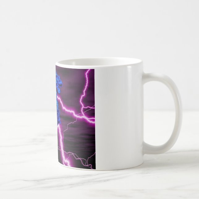 blauer/lila Drache Kaffeetasse (Rechts)