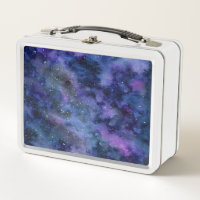 Blauer Lila Majestic Starnebel Wasserfarbe