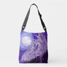 Blauer lila Mondmond Unicorn-Pegasus Pegacorn