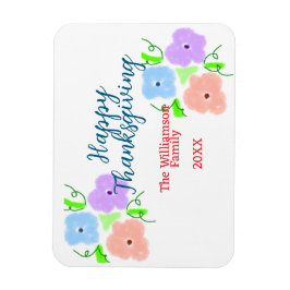 Blauer lila rosa glückliches Dankeschön hinzufügen Magnet