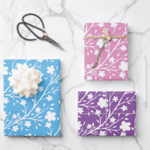 Blauer, Lila und rosa Mehrfarbiger Frühlingsblumen