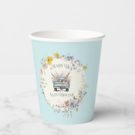 Blauer Lkw Baby Boy in Bloom Paper Cups Pappbecher
