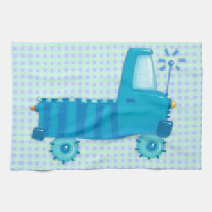Blauer LKW Geschirrtuch