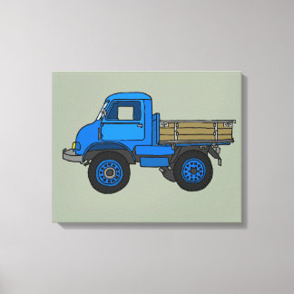 Blauer LKW Leinwanddruck