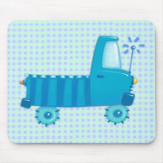 Blauer LKW Mousepad (Vorne)