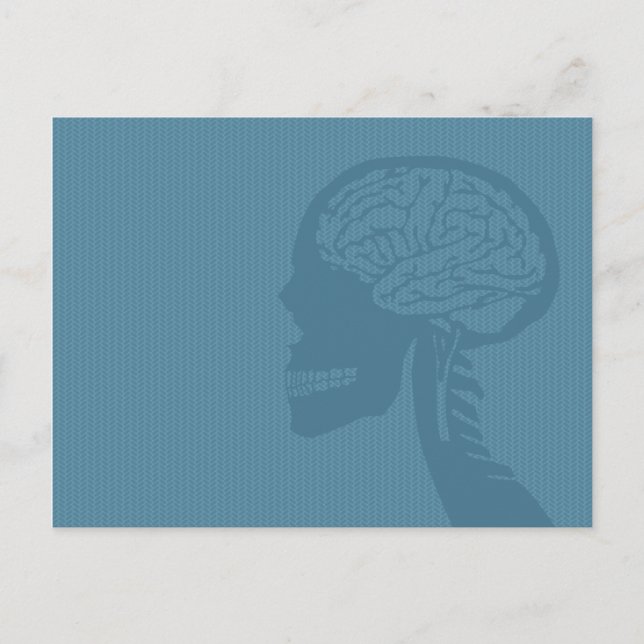 Blauer Logiker Postkarte (Vorderseite)