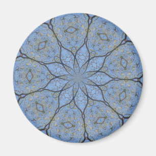 Blauer Lotos-Blumen-Entwurf Magnet