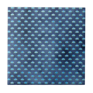 Blauer Lotus Blume Aquatische Pflanze Spiritueller Fliese
