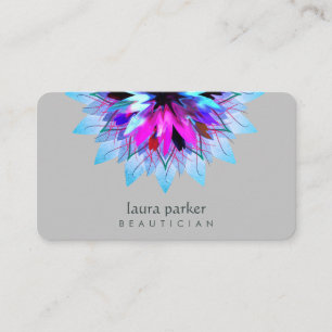 Blauer Lotus-Lotus-Blume-Logo Massage Yoga Visitenkarte