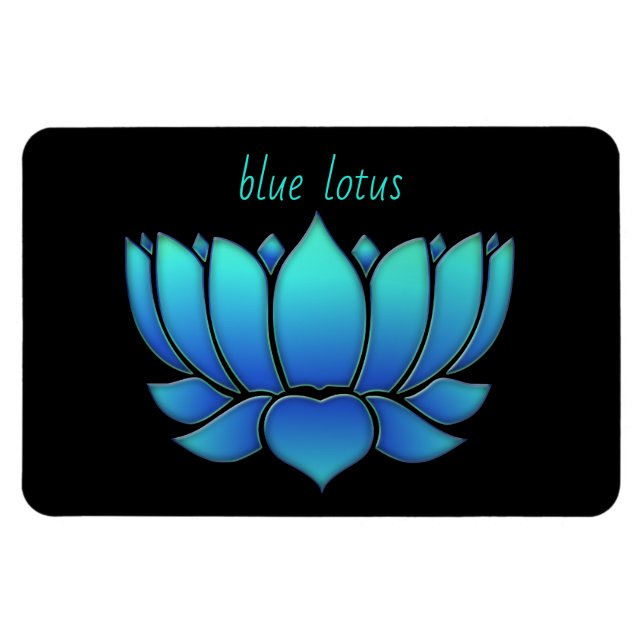 Blauer Lotus - Magnet (Horizontal)