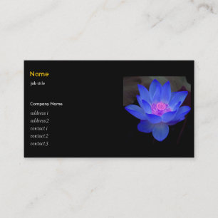 Blauer Lotus, Wasserlilie Visitenkarte