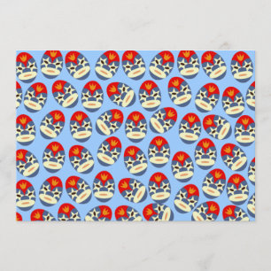 Blauer Lucha Libre Masken Einladung