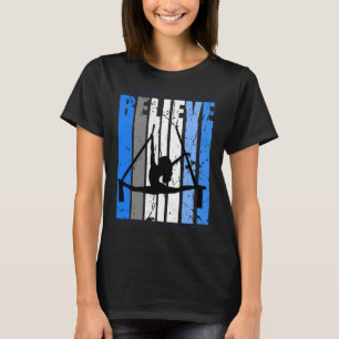 Blauer Luft-Yoga-Tanz Luft-Yoga Glauben Motivieren T-Shirt