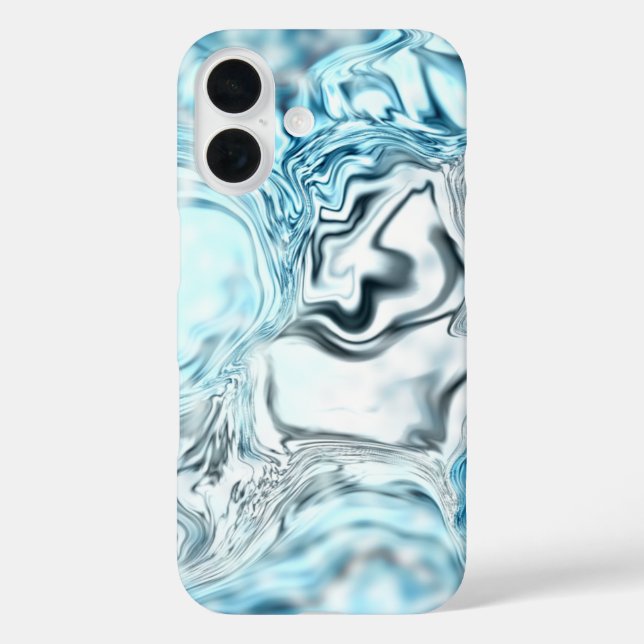 Blauer Luminanz iPhone 16 Hülle (Rückseite)