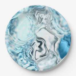 Blauer Luminanz Pappteller