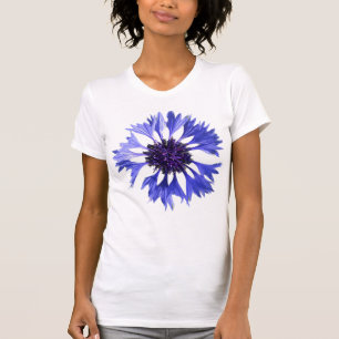Blauer Maisblume T-Shirt