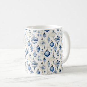 Blauer Majestät: Ornamente schmücken den Baum Kaffeetasse