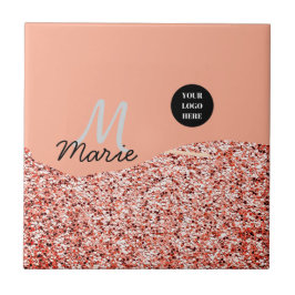 Blauer Marker Logo-Text hinzufügen Dank Rabatt Fliese