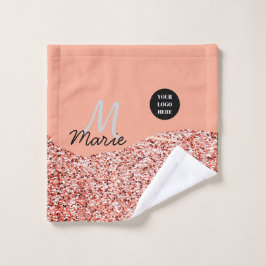 Blauer Marker Logo-Text hinzufügen Dank Rabatt Waschlappen