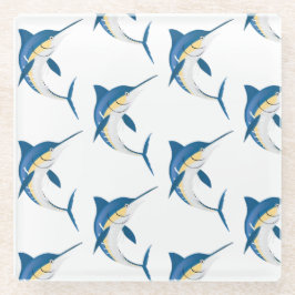 Blauer Marlin 2 Glasuntersetzer
