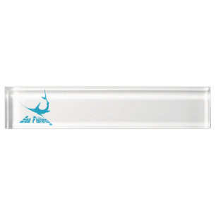 Blauer Marlin Namensplakette