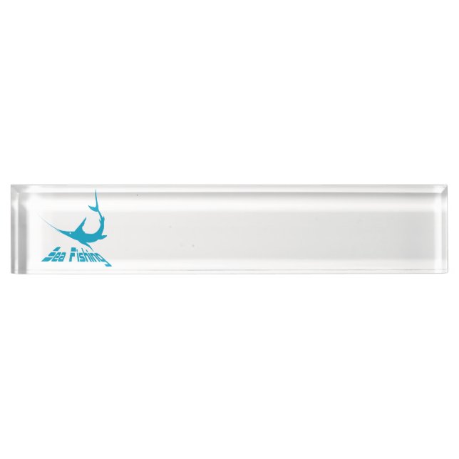 Blauer Marlin Namensplakette (Vorderseite)