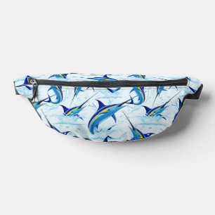 Blauer Marlin springt aus dem Ozean Bauchtasche