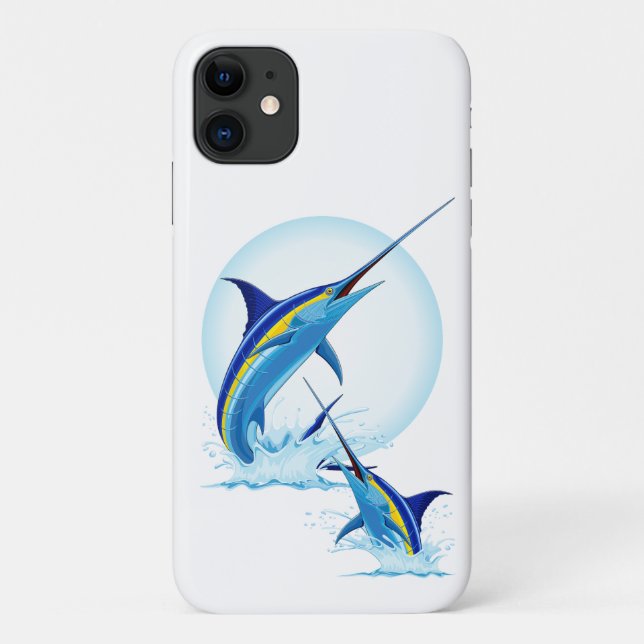 Blauer Marlin springt aus dem Ozean Case-Mate iPhone Hülle (Rückseite)