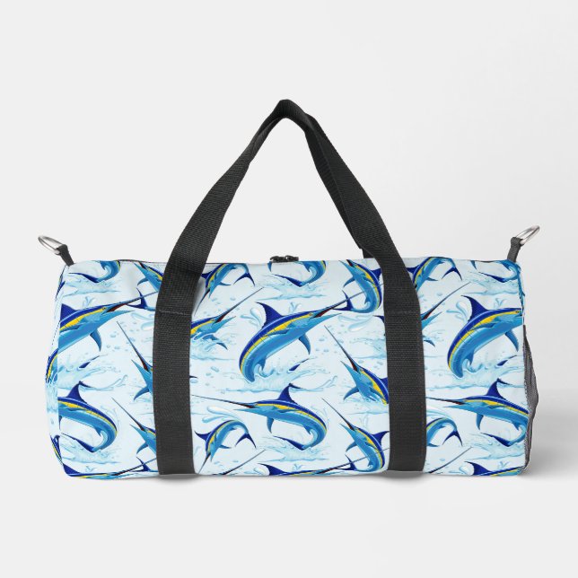 Blauer Marlin springt aus dem Ozean Duffle Bag (Vorderseite)