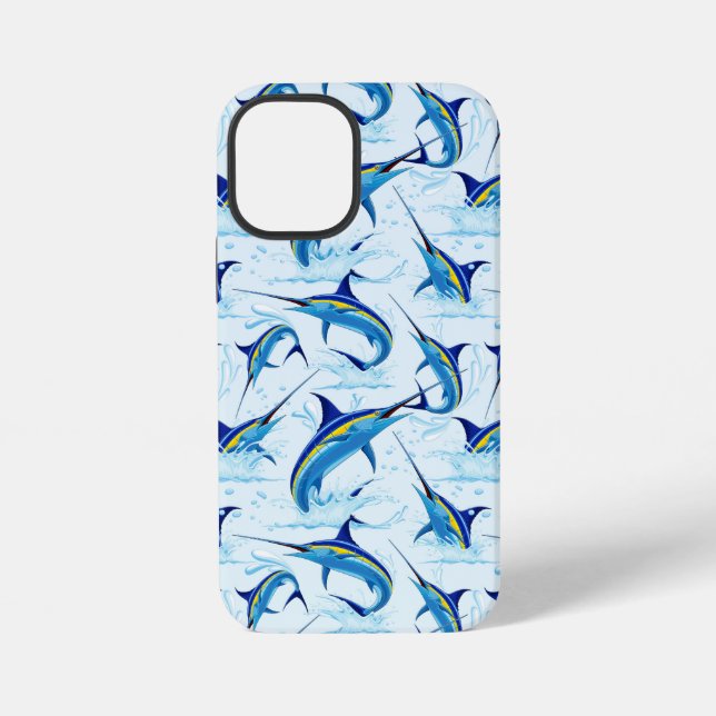 Blauer Marlin springt aus dem Ozean iPhone 12 Mini Hülle (Rückseite)