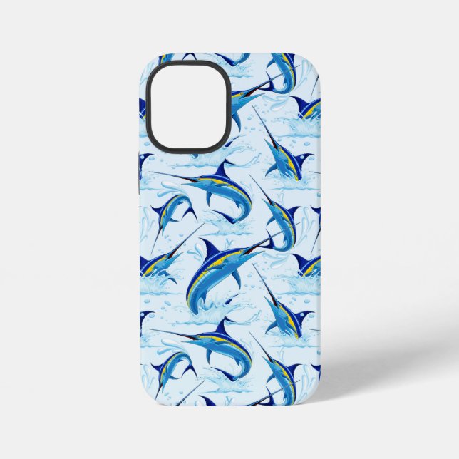 Blauer Marlin springt aus dem Ozean iPhone 12 Mini Hülle (Rückseite)