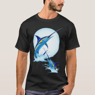 Blauer Marlin springt aus dem Ozean T-Shirt