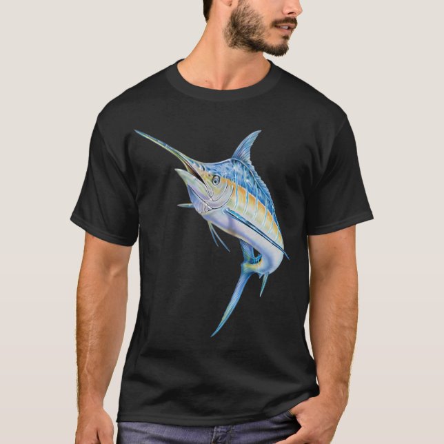 Blauer Marlin T-Shirt (Vorderseite)