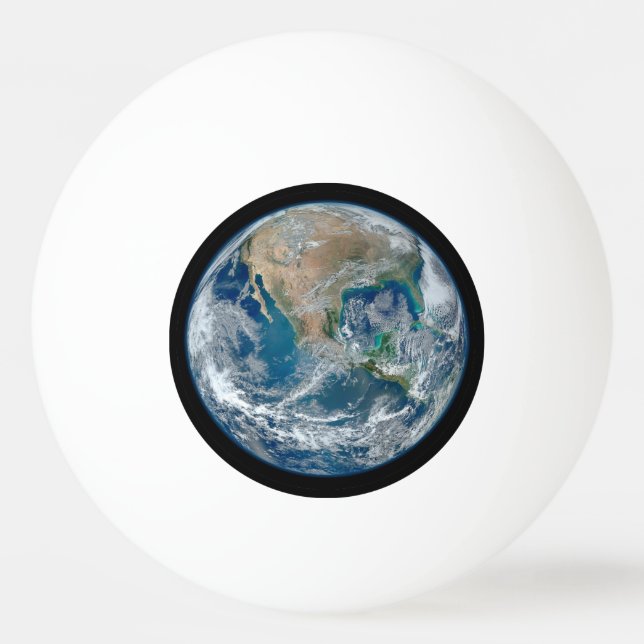 Blauer Marmor 2015 - Erde, Raum, Planeten Tischtennisball (Rückseite)
