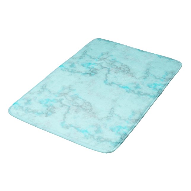 Blauer Marmor Badematte (Schrägansicht)