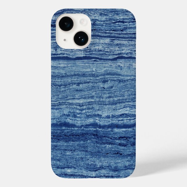 Blauer Marmor Case-Mate iPhone 14 Hülle (Rückseite)