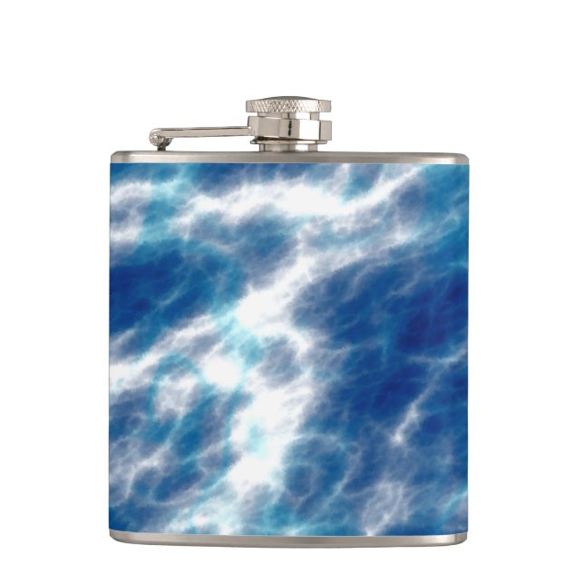 Blauer Marmor Flachmann (Vorderseite)