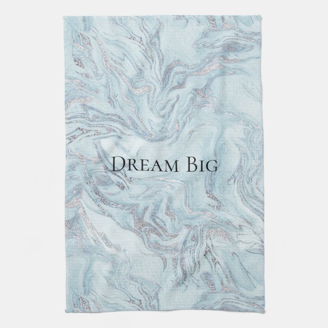 Blauer Marmor Geschirrtuch (Vertikal)