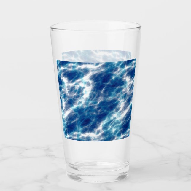 Blauer Marmor Glas (Vorderseite)