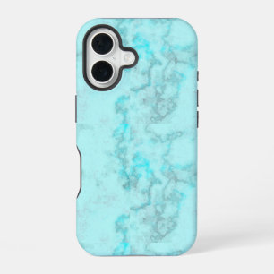 Blauer Marmor iPhone 16 Hülle