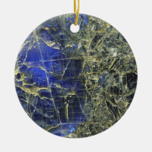Blauer Marmor Keramikornament