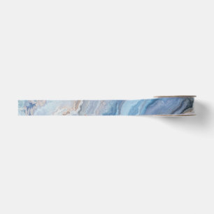 Blauer Marmor mit Hübscher Goldschwarz-Dekoration Ripsband
